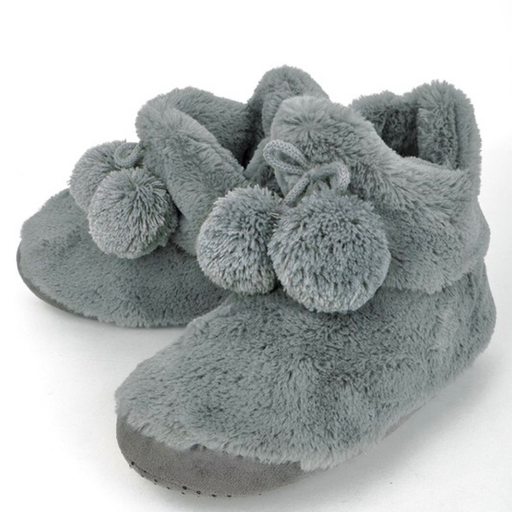 AMBER Pom Pom SlipperS - GREY